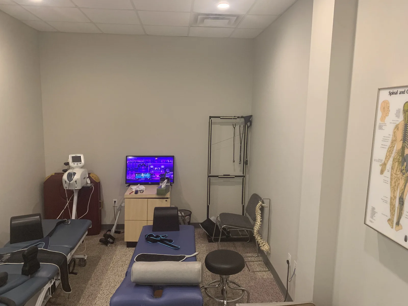 Chiropractic treatment room